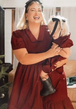 Addie Dress In Wine - FINAL SALE