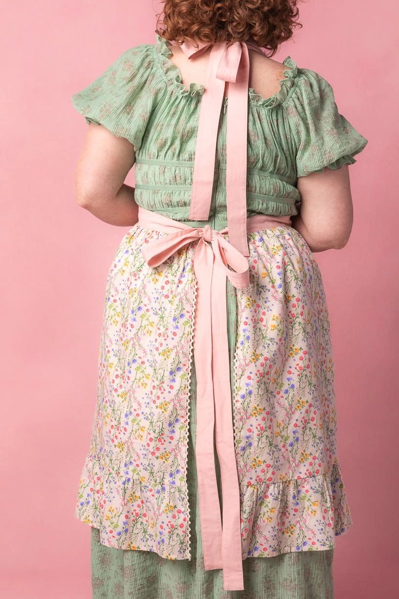 Ivy Apron In Floral Cotton - Image 10