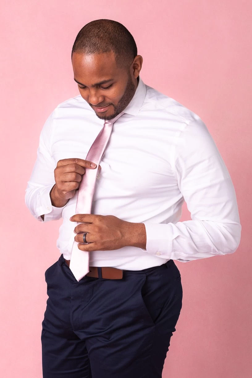 Mens Max Tie In Blush - Image 3