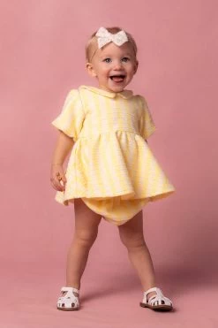Baby Celine Dress Set In Yellow