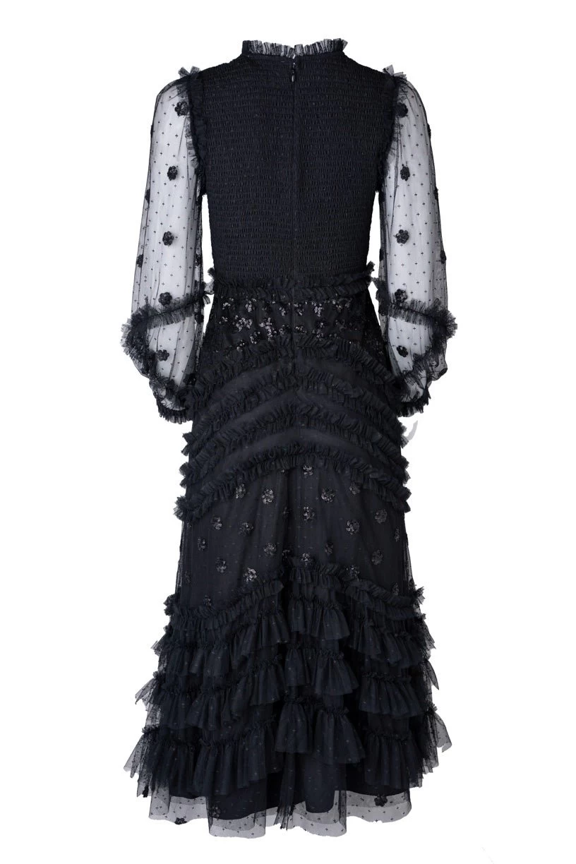 Claire Dress In Black Sequin - Image 3