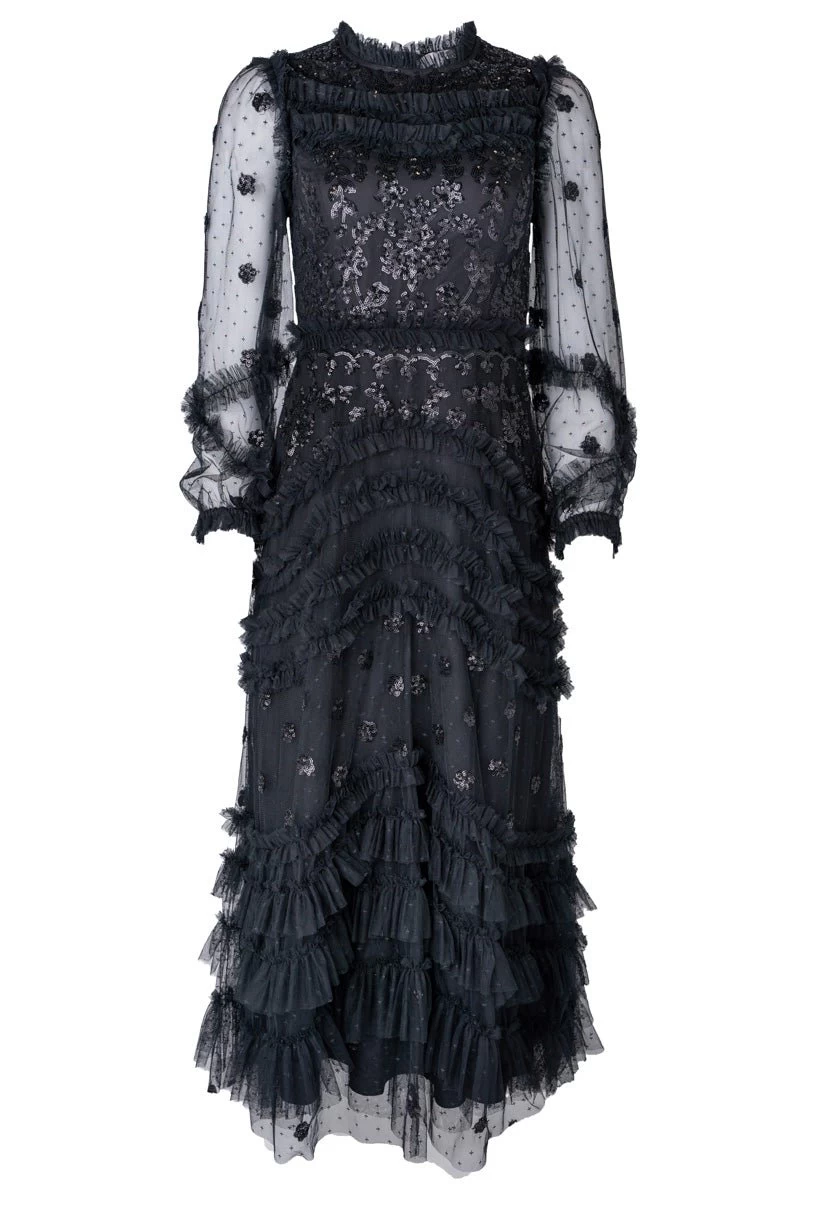 Claire Dress In Black Sequin - Image 2