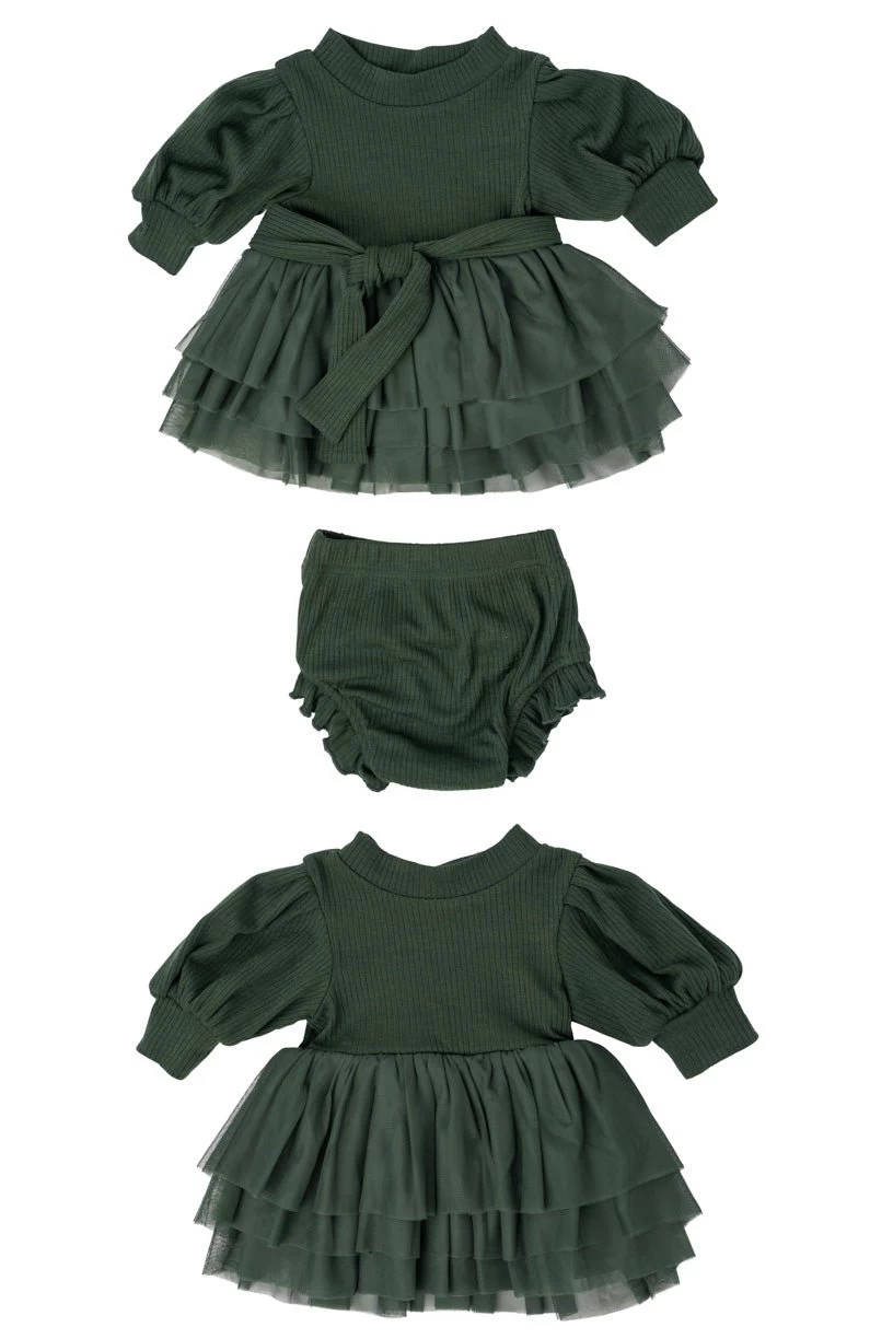 Baby Cosette Dress Set In Green - FINAL SALE - Image 8