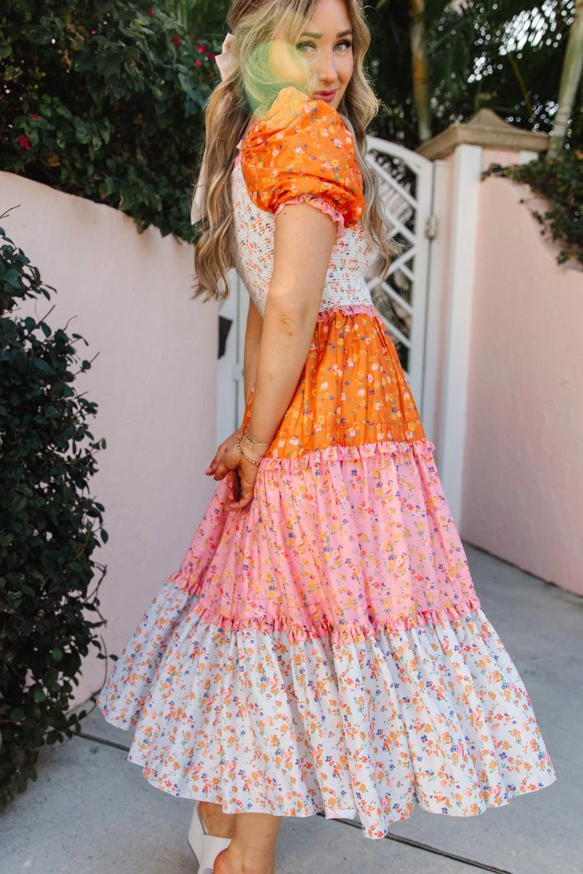 Emily Dress In Sorbet - Image 7