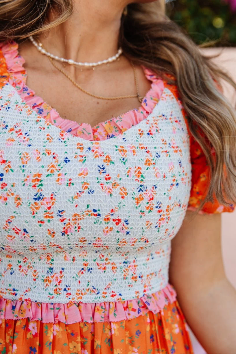 Emily Dress In Sorbet - Image 11