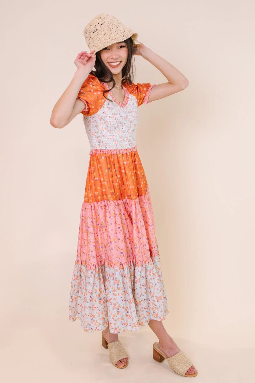 Emily Dress In Sorbet - Image 15