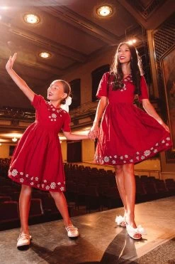 Heidi Dress In Maroon - FINAL SALE