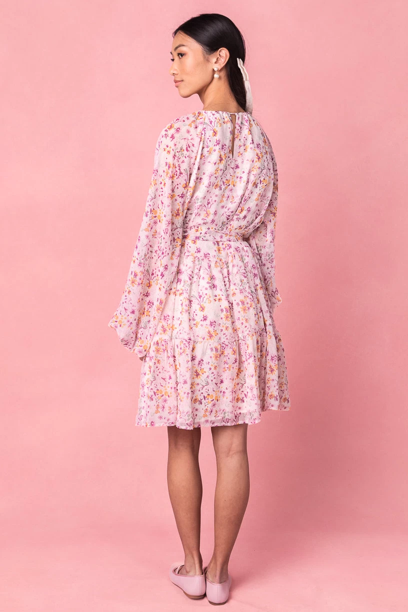 Imogen Short Dress In Blush - Image 2