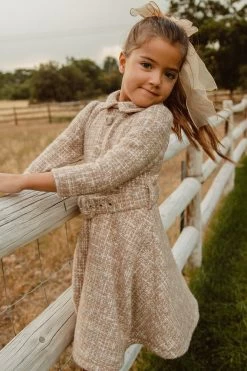 Mini Jackie Dress In Taupe Boucle - FINAL SALE