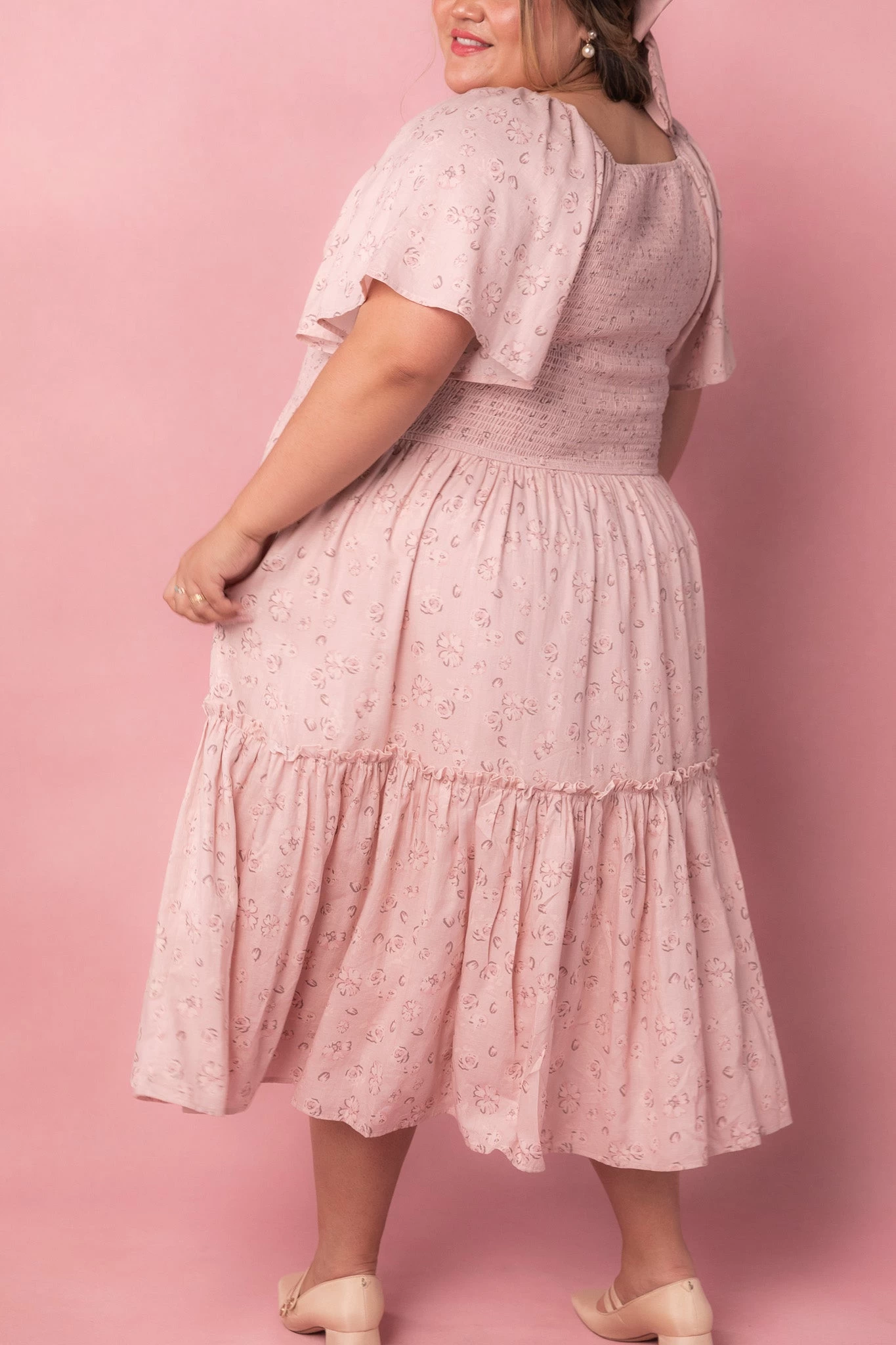 Lennon Dress In Dusty Pink - Image 4