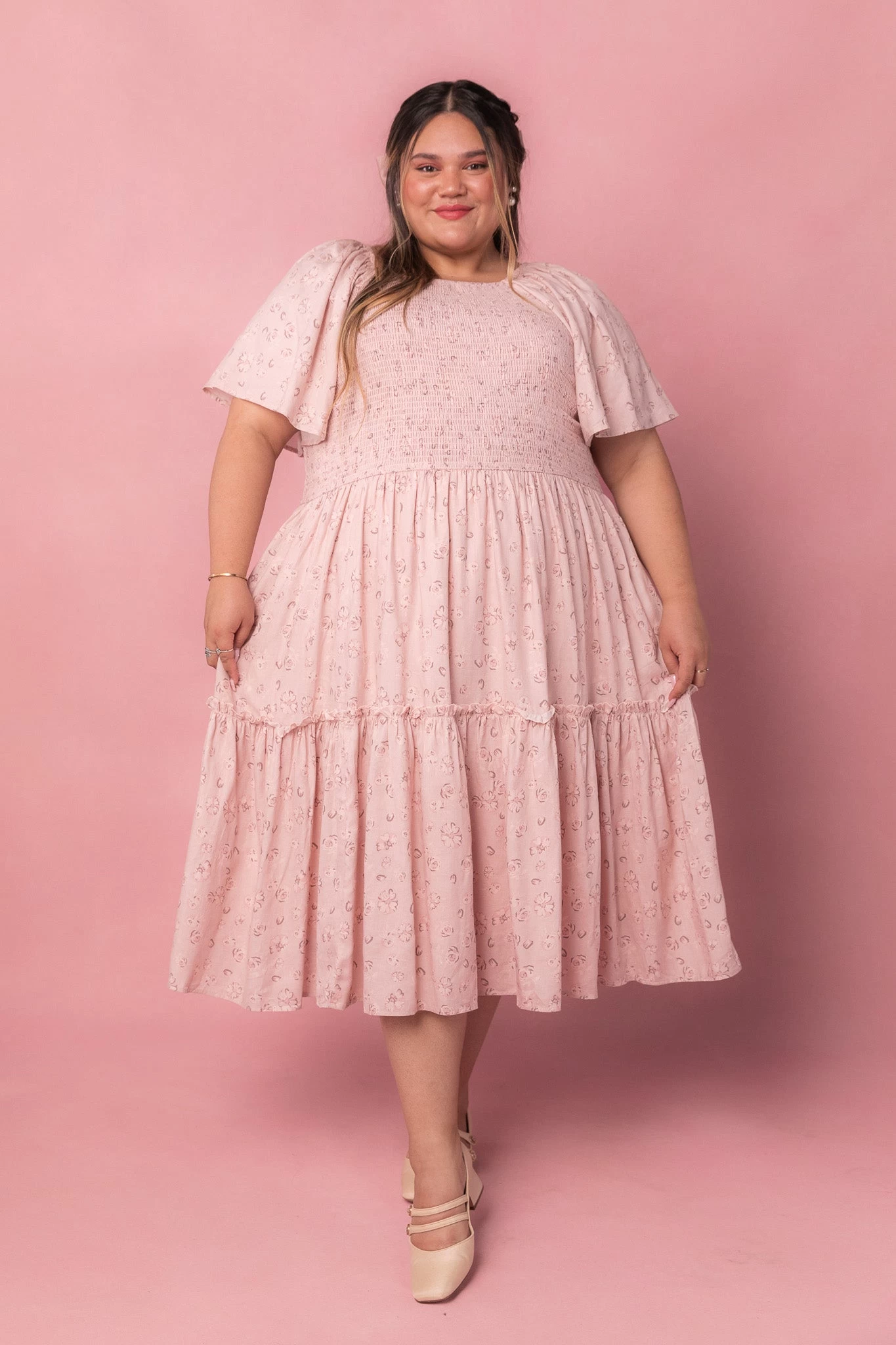 Lennon Dress In Dusty Pink - Image 5