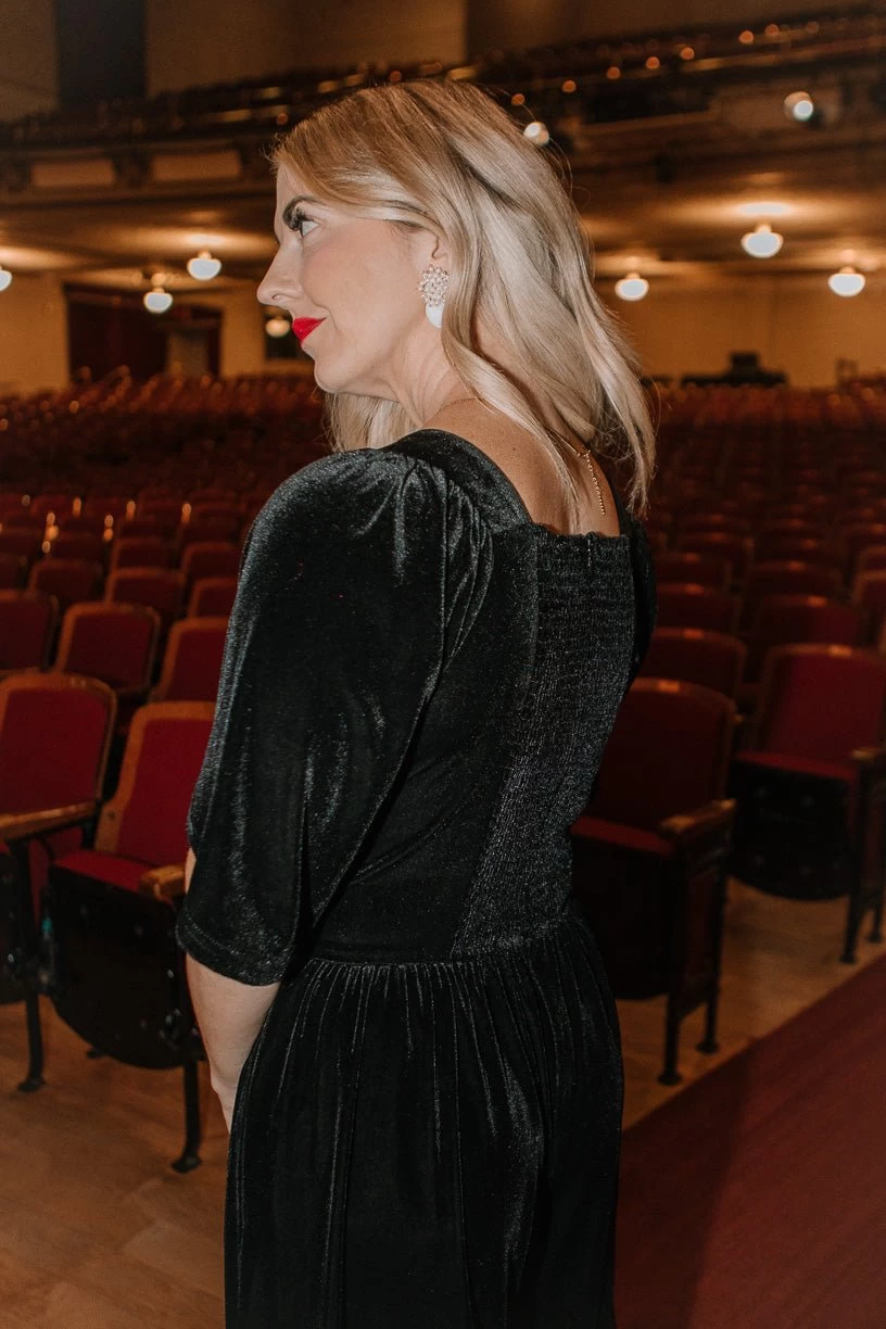 Livi Jumpsuit In Black Velvet - FINAL SALE - Image 10