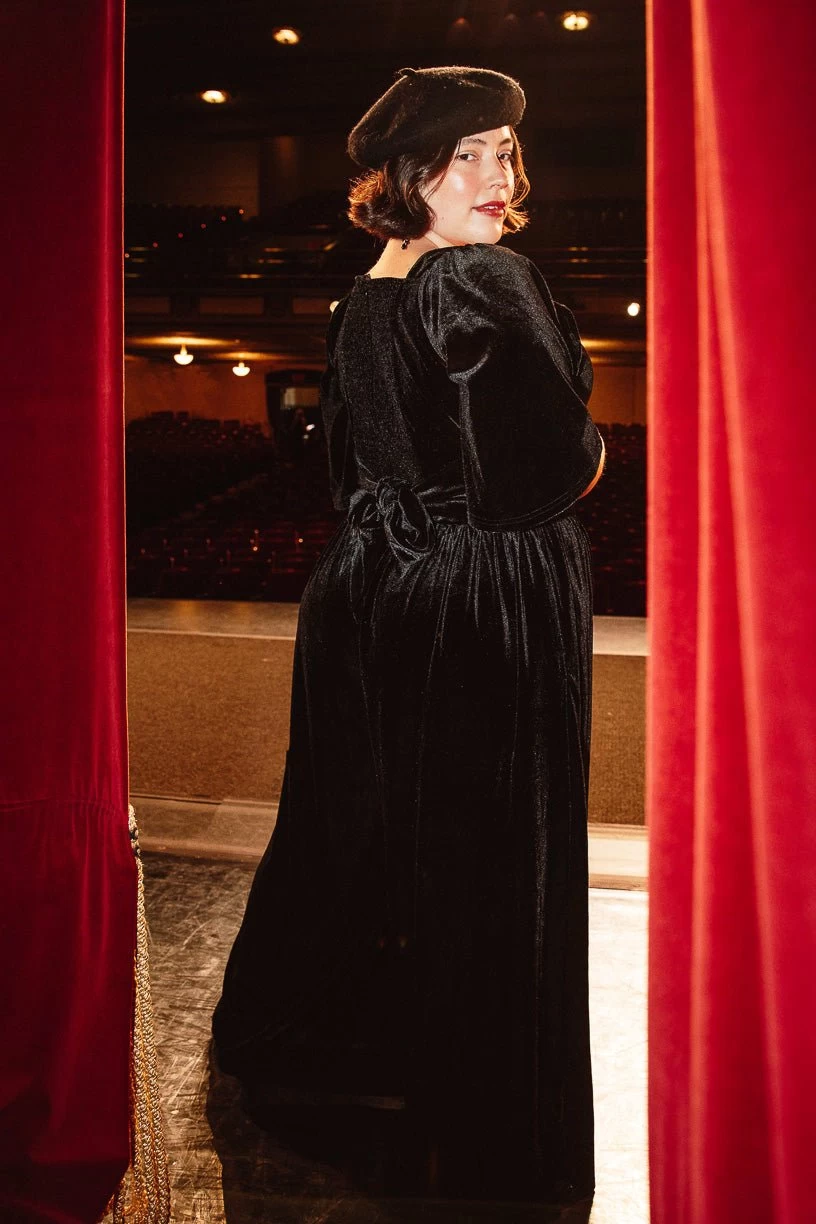 Livi Jumpsuit In Black Velvet - FINAL SALE - Image 6