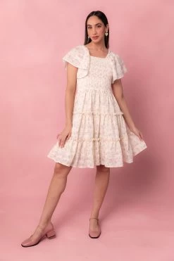 Madison Dress In Eyelet Floral