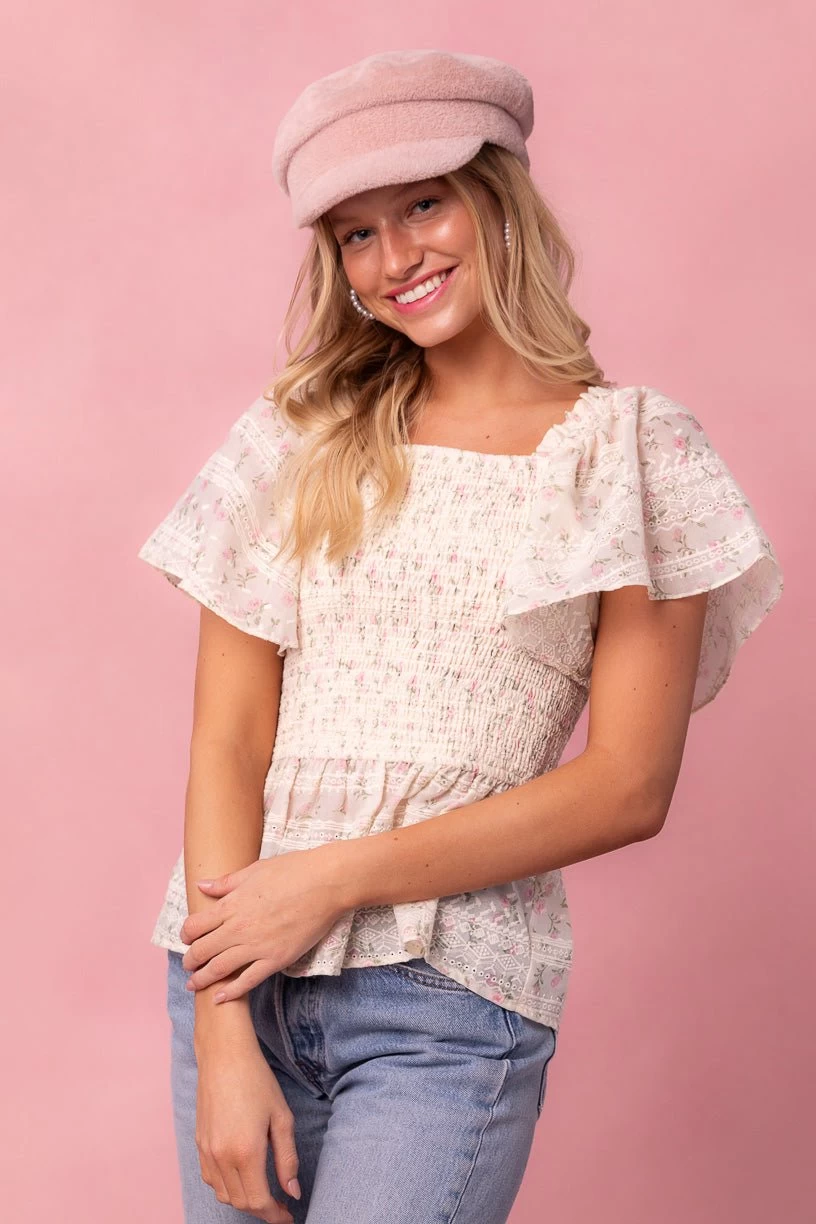 Madison Top In Eyelet Floral - Image 8