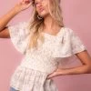 Madison Top In Eyelet Floral