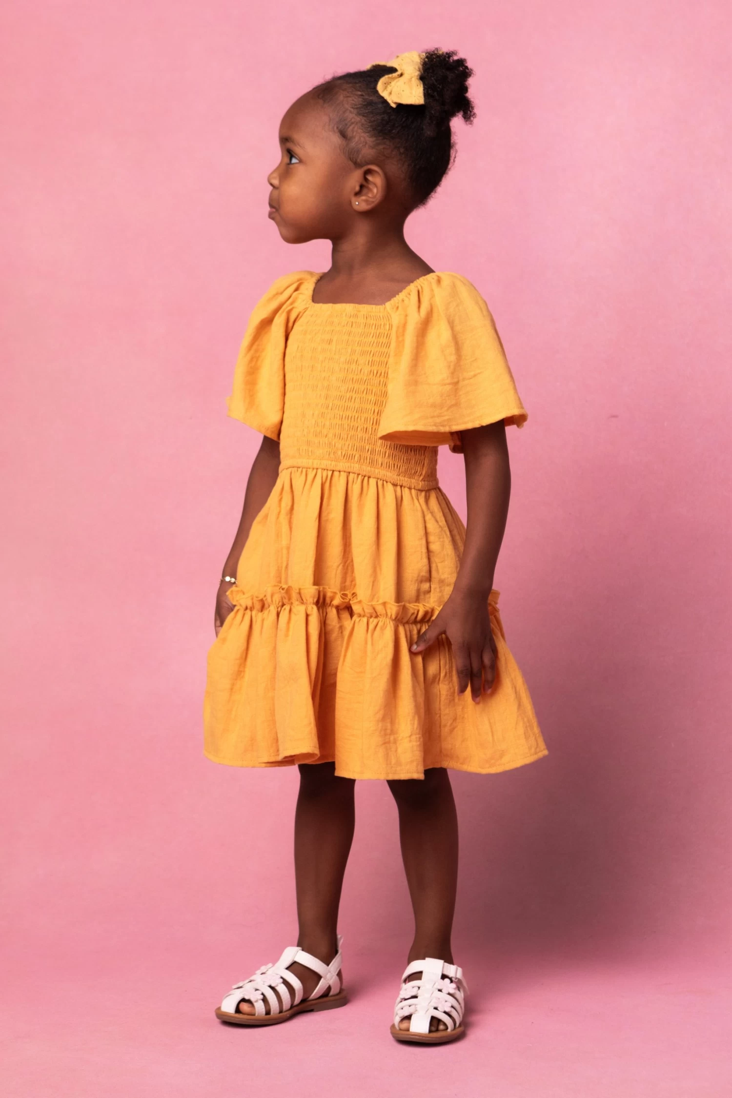 Mini Lennon Dress In Mustard - Image 4