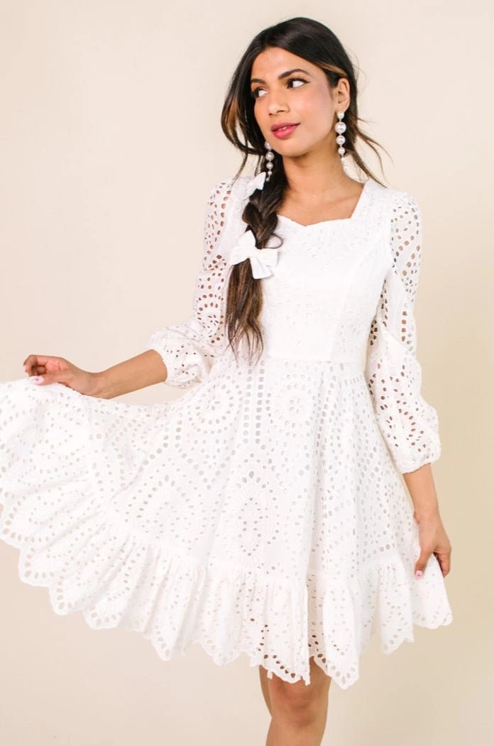 Naomi Eyelet Dress - Image 7