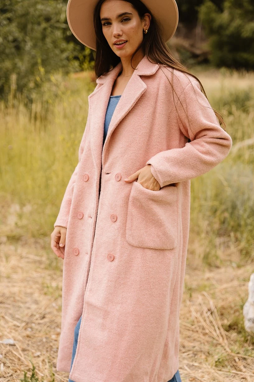 Polly Coat In Pink - FINAL SALE - Image 11