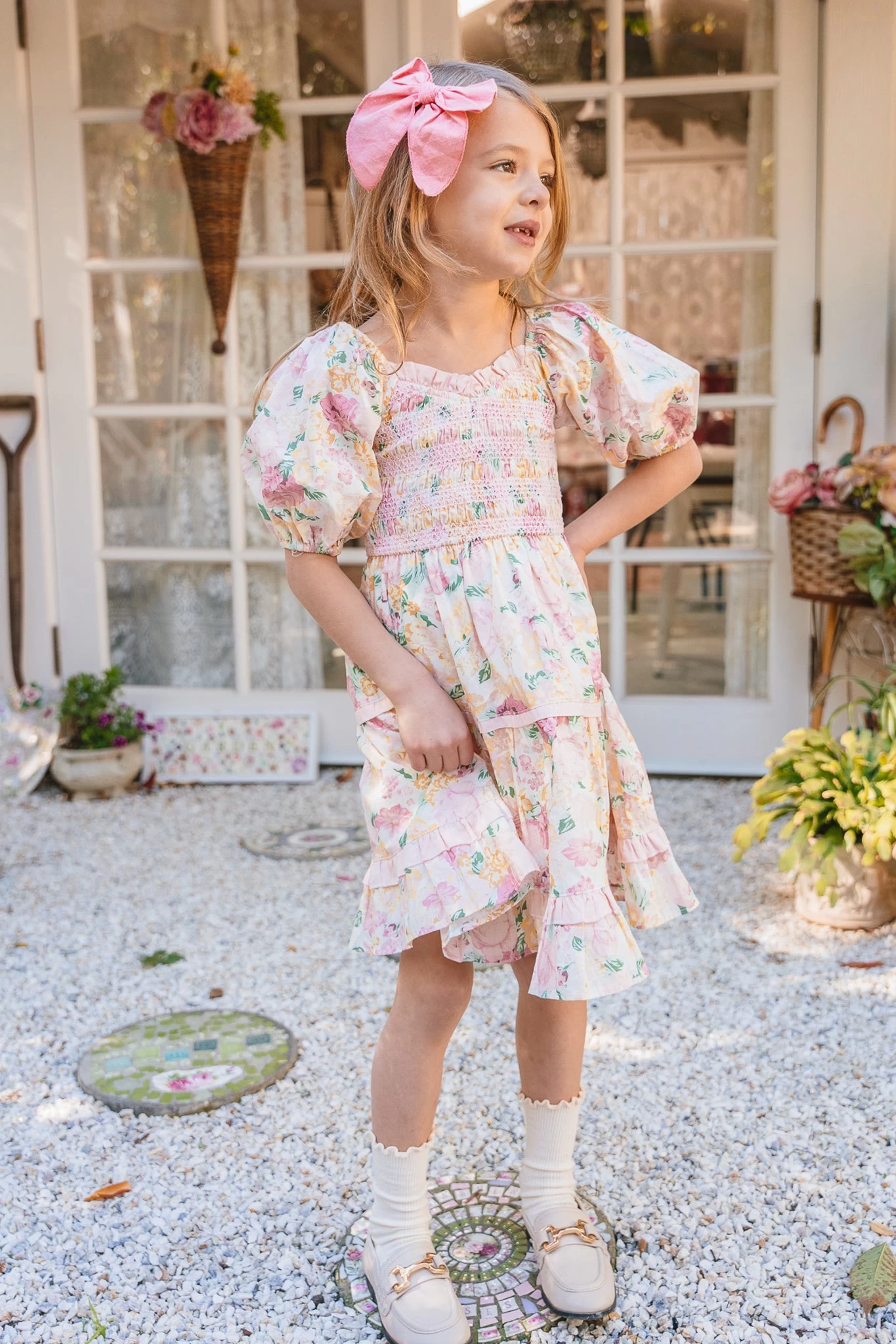 Mini Roselyn Dress In Pastel Floral - Image 2