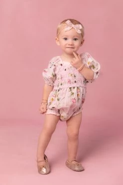 Baby Roselyn Romper In Pink