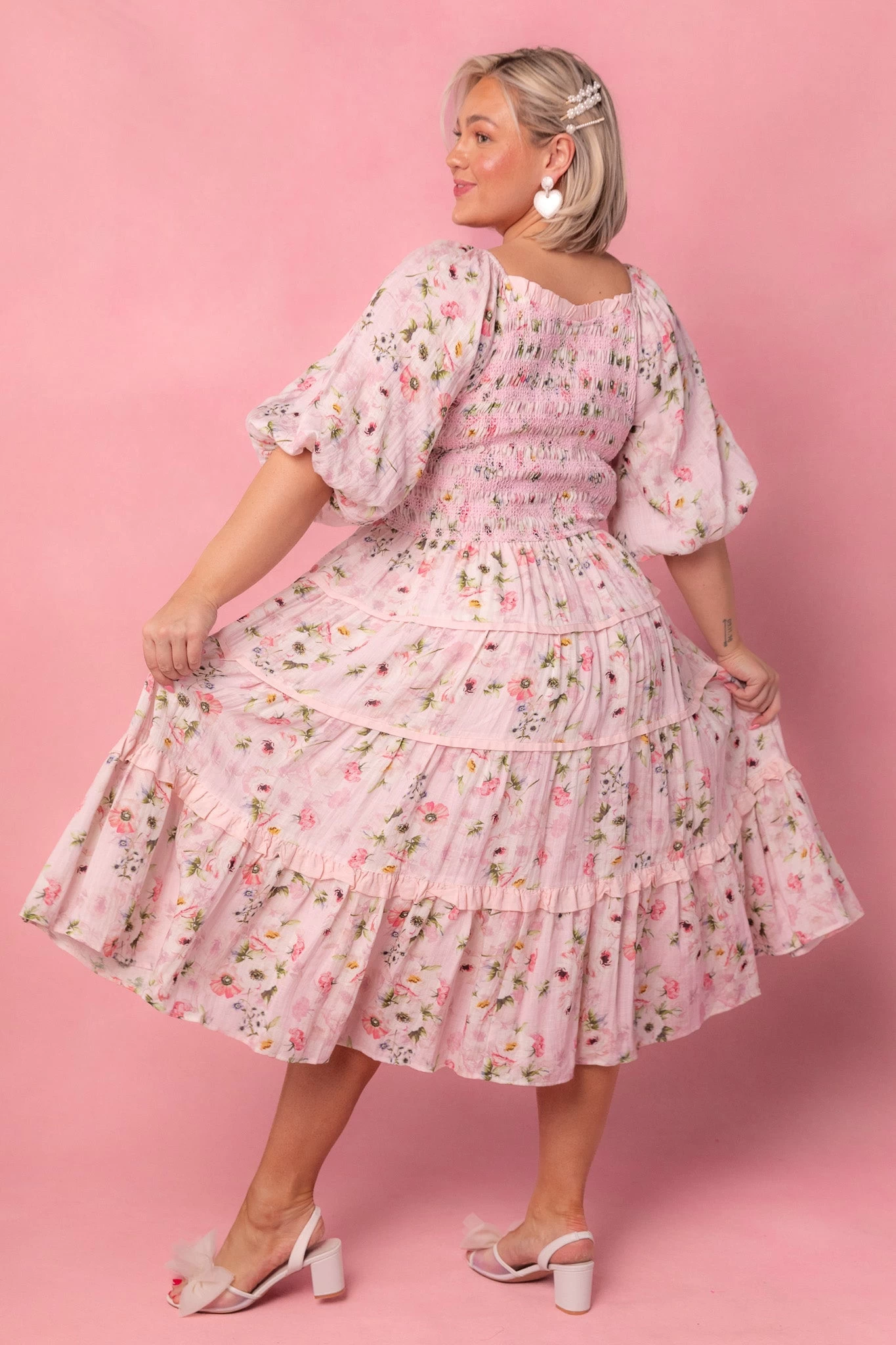 Roselyn Dress In Pink - Image 6