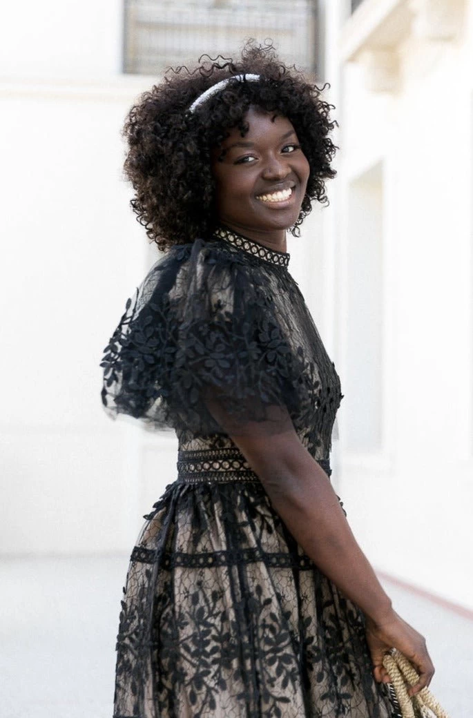 Sicily Dress With Flutter Sleeves In Black - FINAL SALE - Image 12