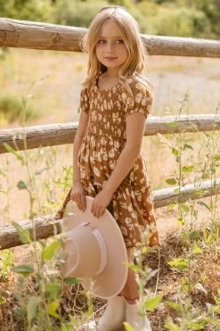 Mini Sienna Dress In Brown Floral
