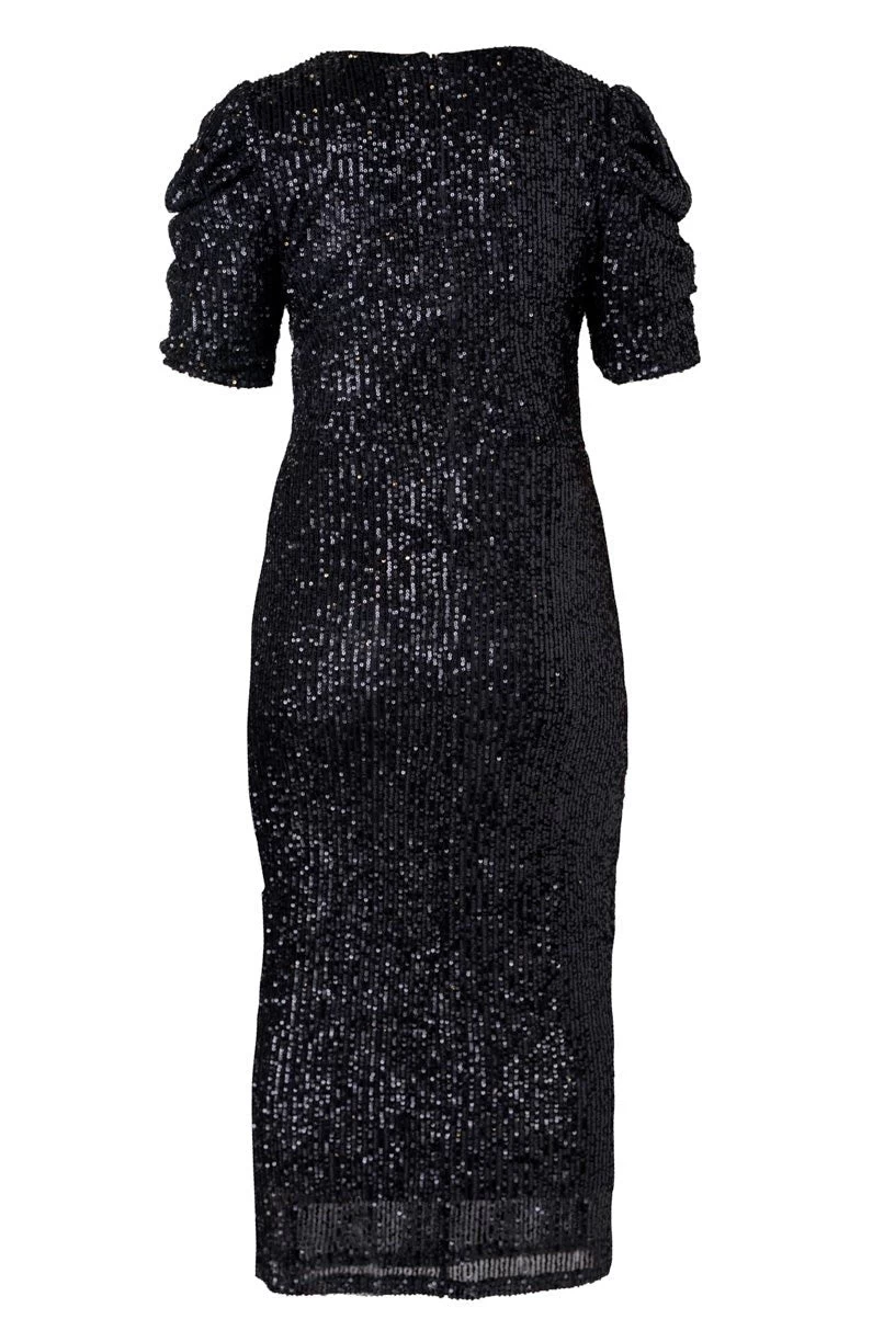 Starling Dress In Black Sequin - Image 7