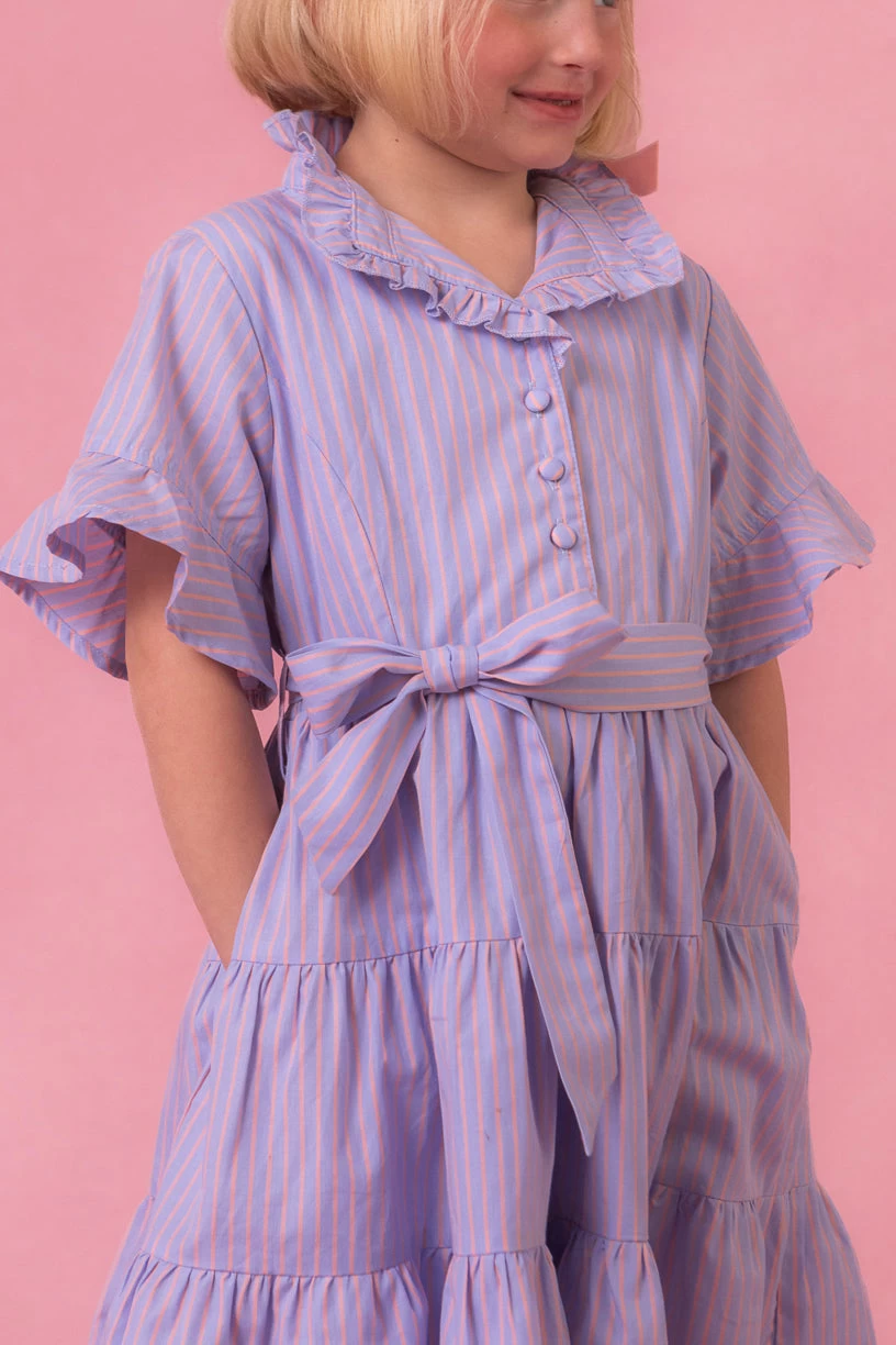 Mini Sutton Dress In Pinstripe - Image 3