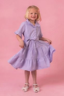 Mini Sutton Dress In Pinstripe