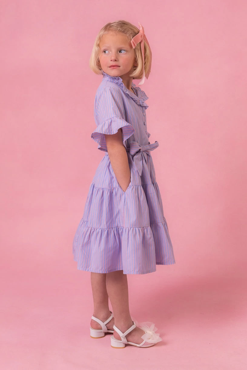 Mini Sutton Dress In Pinstripe - Image 2