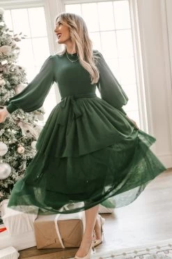 Cosette Dress In Green - FINAL SALE