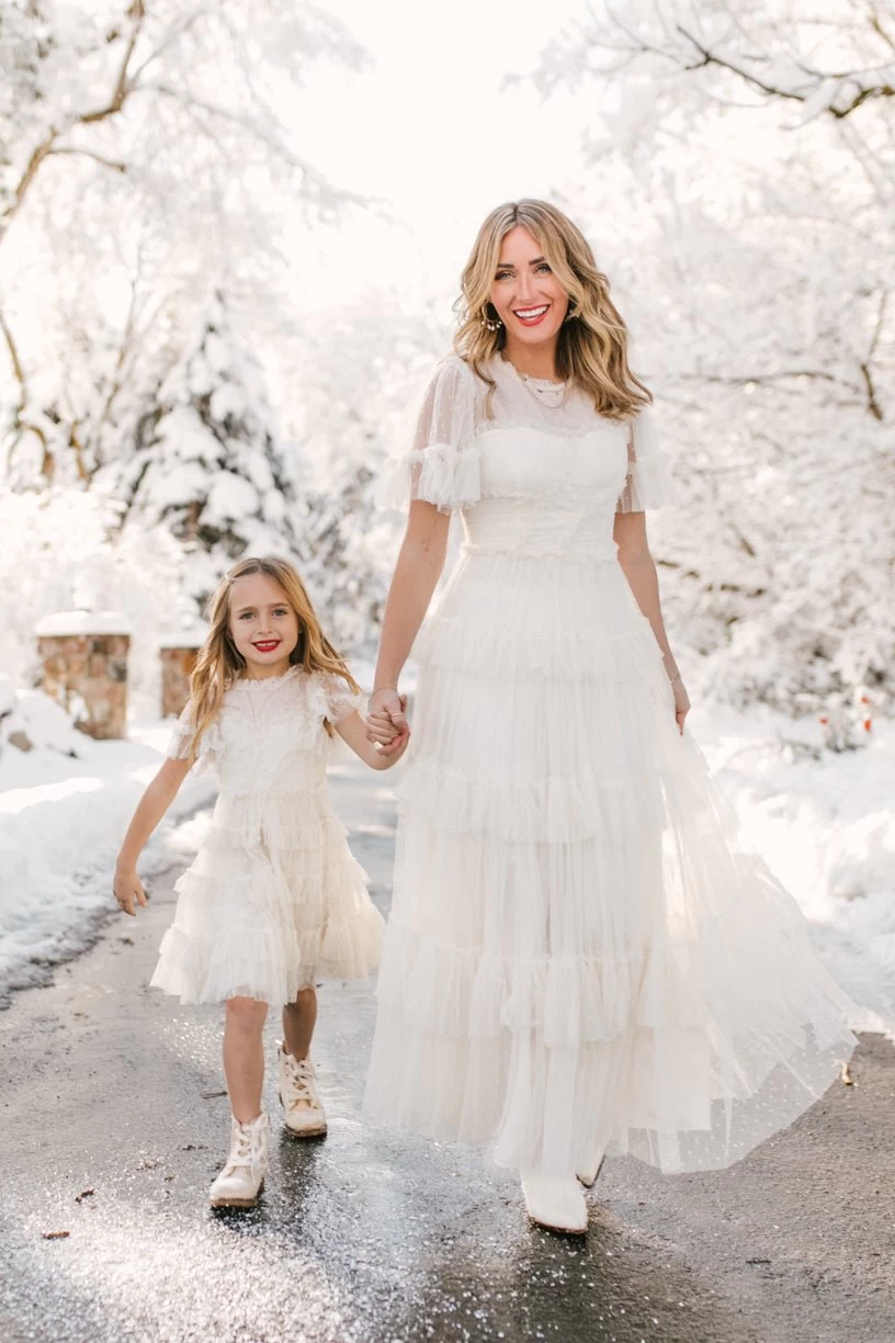 Mini Whimsical Dress In White - Image 11