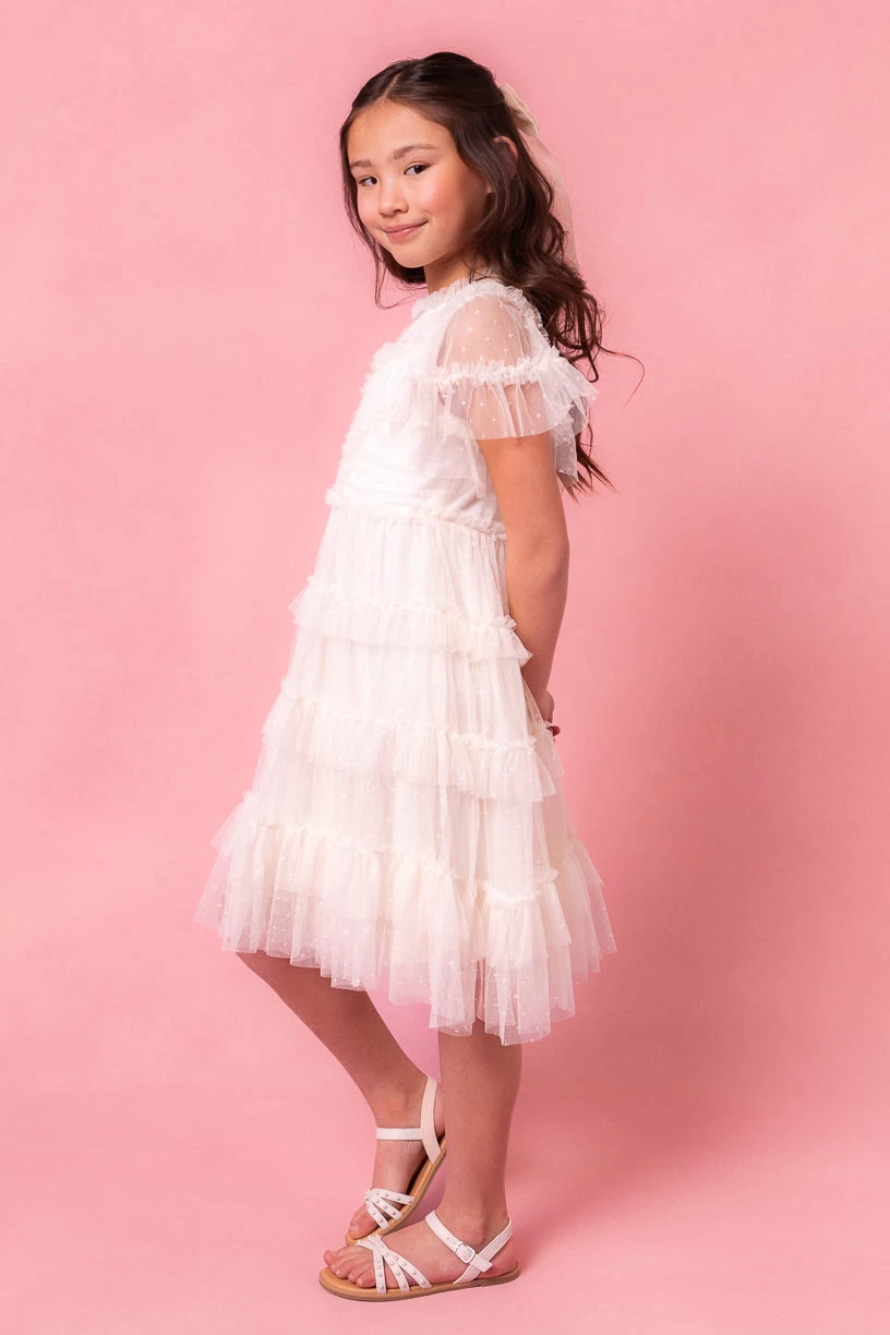 Mini Whimsical Dress In White - Image 12
