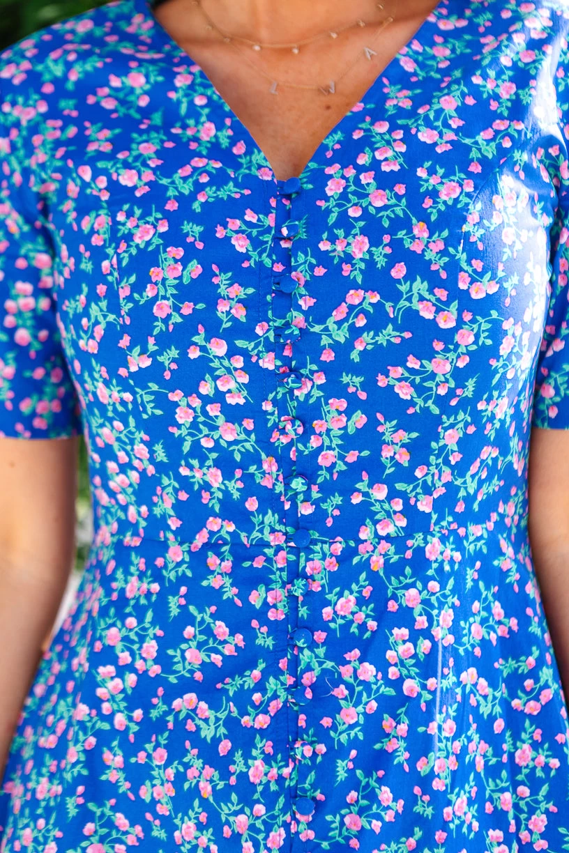 Allie Dress In Royal Blue - Image 4