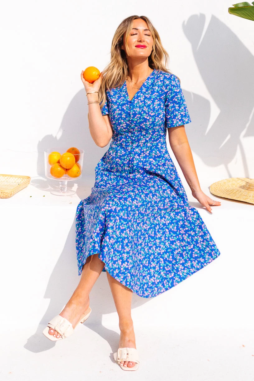 Allie Dress In Royal Blue - Image 6