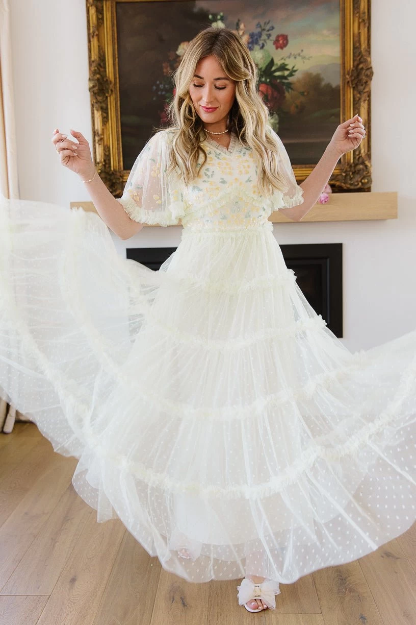 Annalise Dress In Light Yellow - FINAL SALE