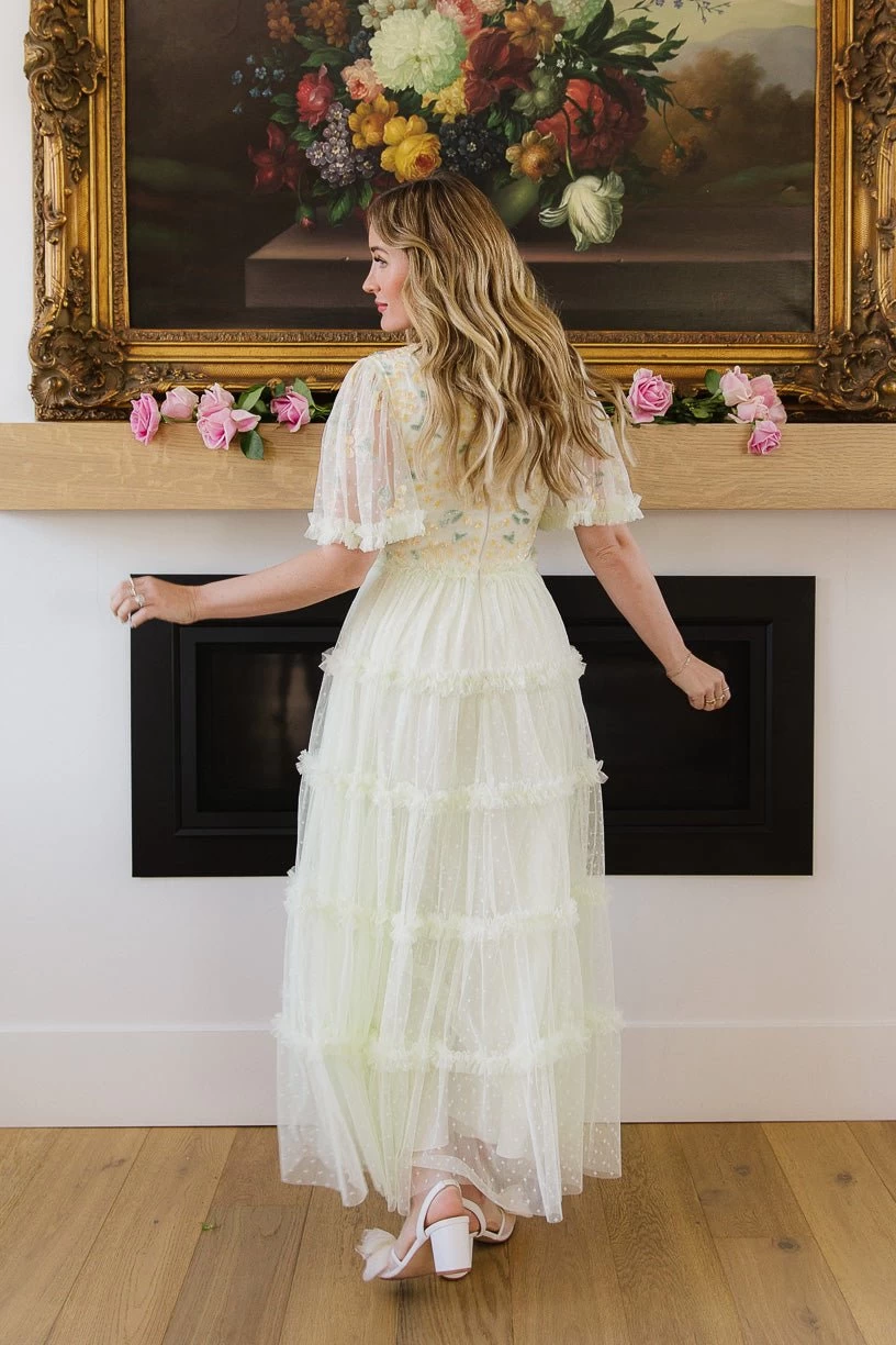 Annalise Dress In Light Yellow - FINAL SALE - Image 8