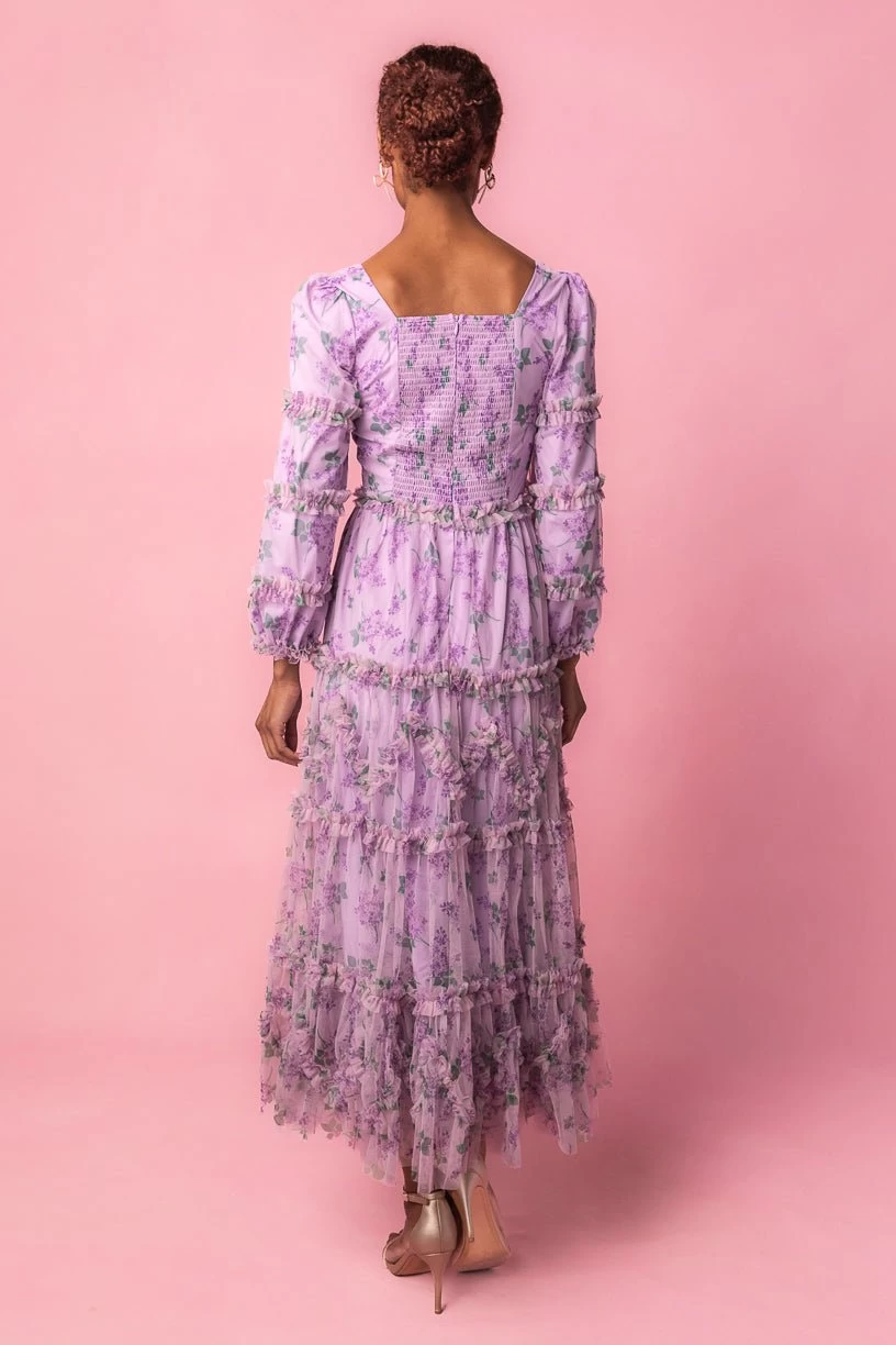 Catherine Dress In Lavender - Image 3