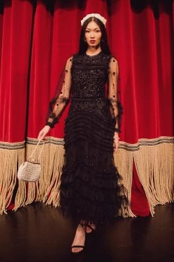 Claire Dress In Black Sequin