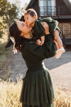 Baby Cosette Dress Set In Green - FINAL SALE