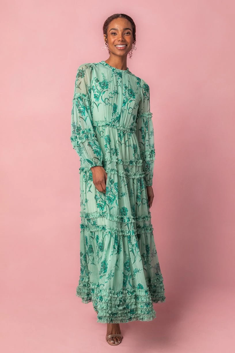 Geneva Dress In Bright Green - Image 6
