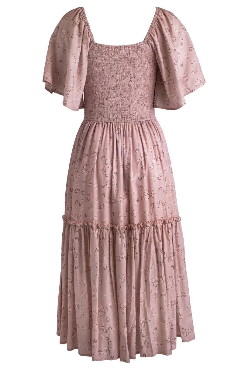 Lennon Dress In Dusty Pink - Image 10