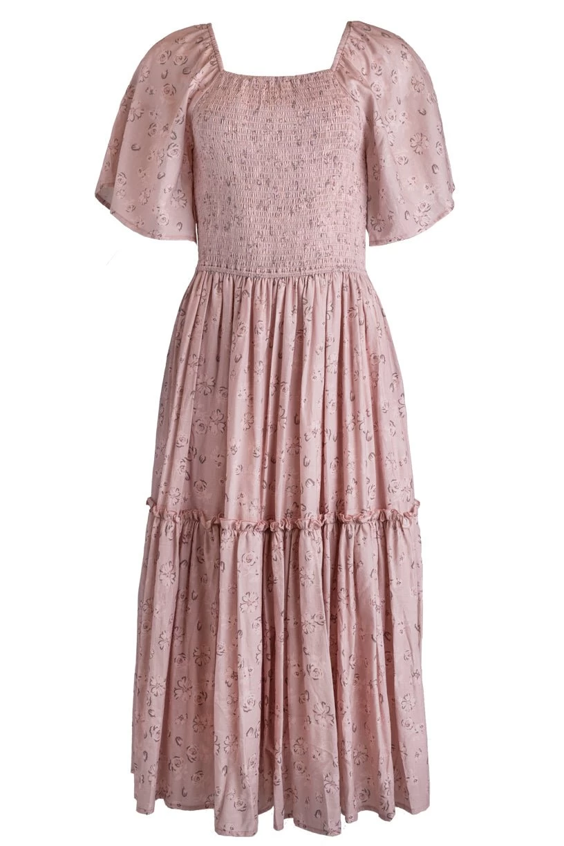 Lennon Dress In Dusty Pink - Image 9