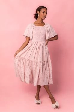 Lennon Dress In Dusty Pink