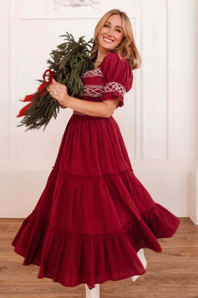 Liesl Midi Dress In Red - FINAL SALE - Image 10