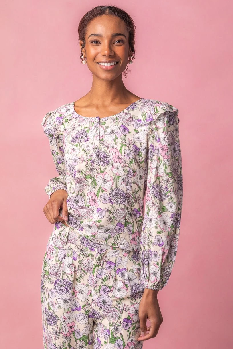 Lo Blouse In Floral Bloom - Image 12