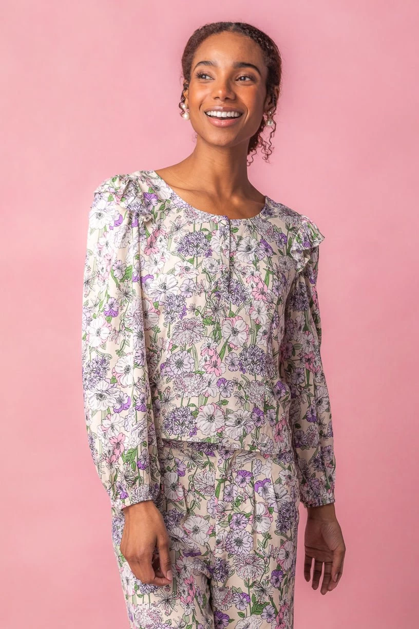 Lo Blouse In Floral Bloom - Image 9