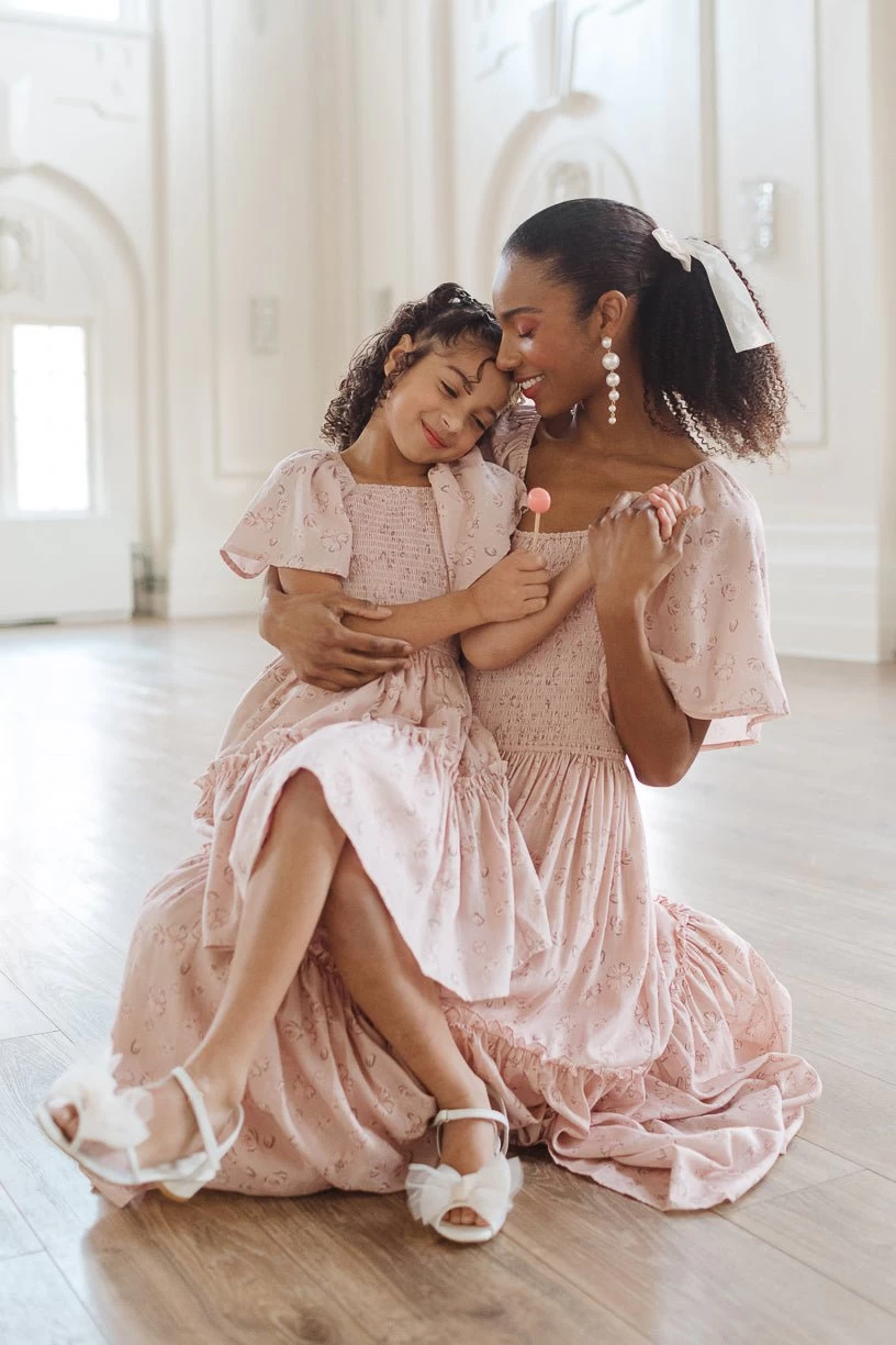 Lennon Dress In Dusty Pink - Image 2